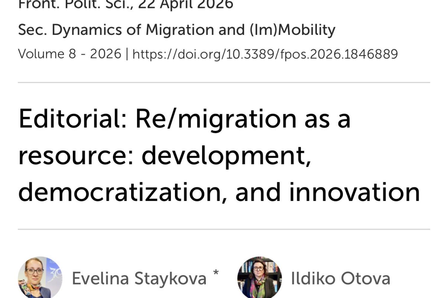 Re/migration as a resource: development, democratization, and innovation